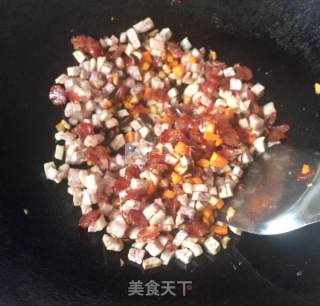 香芋腊肠饭的做法步骤：8