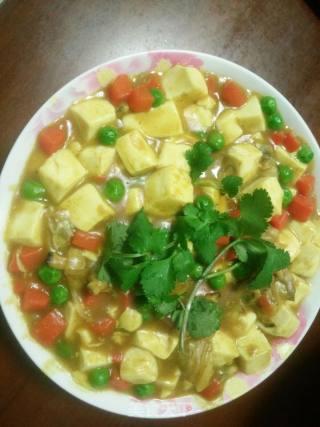 咖喱蛤蜊烩豆腐的做法步骤：11