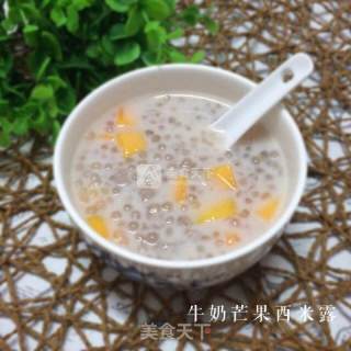 牛奶芒果西米露的做法步骤：3