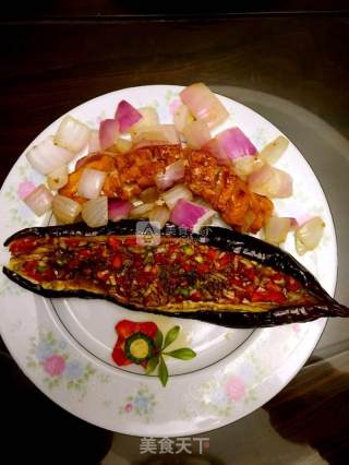 蒜香烤茄子之香煎三文鱼的做法步骤：10