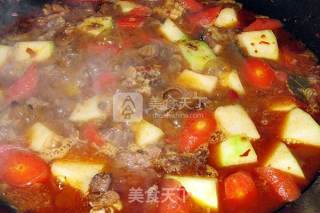 胡萝卜冬瓜烧牛肉的做法步骤：3