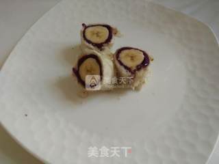 香蕉紫薯卷的做法步骤：6