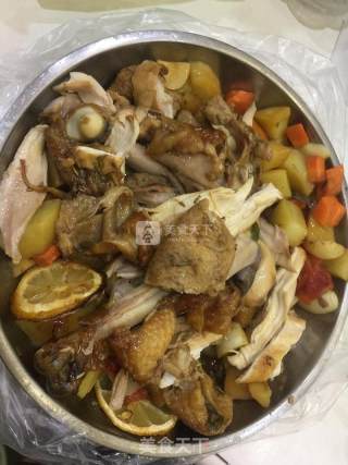 电烤箱蔬菜烤鸡~香喷喷的的做法步骤：10