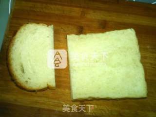 柚香西多士的做法步骤：3