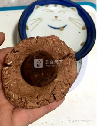 又大又软还会爆浆的全家欢甜品 巧克力糯米滋（附：详细步骤图）的做法步骤：4