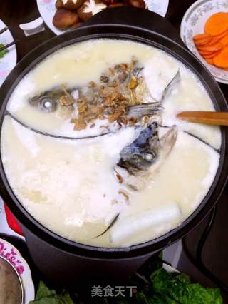 豆浆鱼头火锅的做法步骤：6