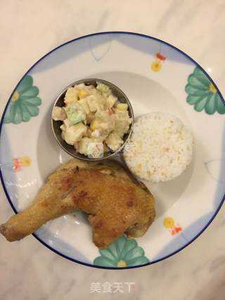 鸡腿拌饭的做法步骤：3