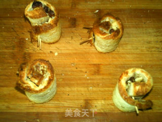核桃葡萄干肉桂土司卷的做法步骤：17