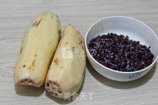 墨米莲藕的做法步骤：2