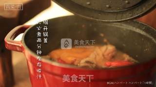 无水炖煮之甜椒鸡腿酒醋煮的做法步骤：5