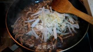 肉丝南瓜面的做法步骤：11