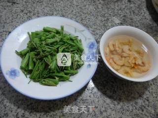 开洋炒芦蒿的做法步骤：1