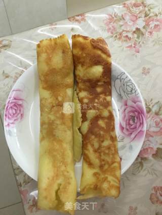 鸡蛋香蕉卷饼的做法步骤：7