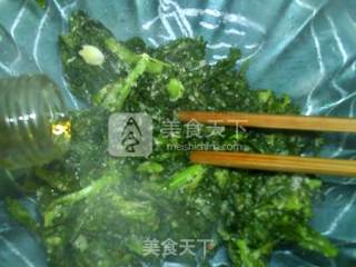 粉蒸茼蒿的做法步骤：10