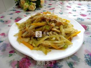 榨菜炒肉丝的做法步骤：8