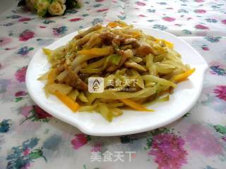 榨菜炒肉丝的做法步骤：10