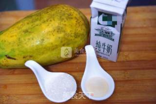 简单的休闲甜点——木瓜牛奶冻的做法步骤：1