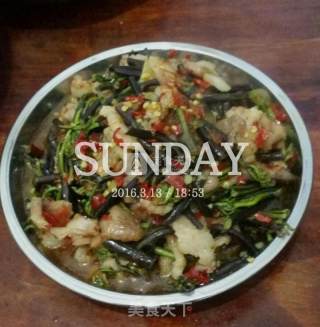 贵州蕨菜炒肉的做法步骤：6