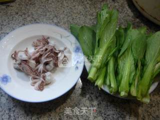 望潮炒菜芯的做法步骤：1