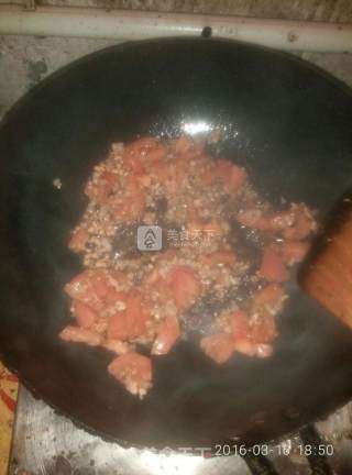 番茄肉末豆腐的做法步骤：5