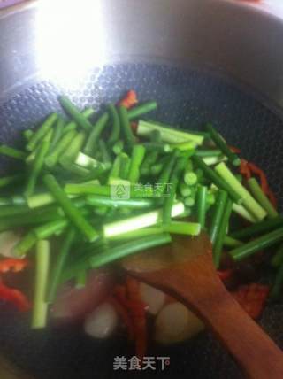 蒜苔炒腊肉的做法步骤：8