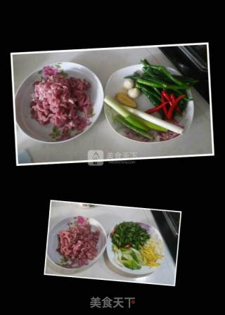 干煸肉丝的做法步骤：1