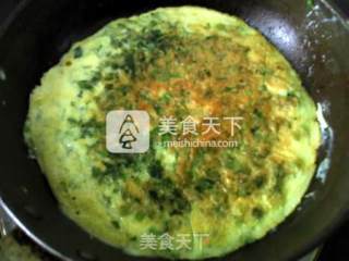 茼蒿蛋饼的做法步骤：9