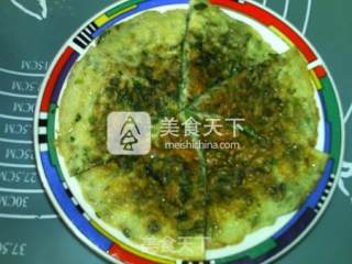 茼蒿蛋饼的做法步骤：11