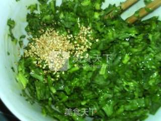 茼蒿饼的做法步骤：8