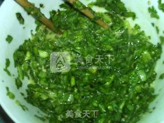 茼蒿饼的做法步骤：10