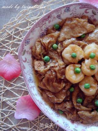 传统津味菜虾仁独面筋的做法步骤：16