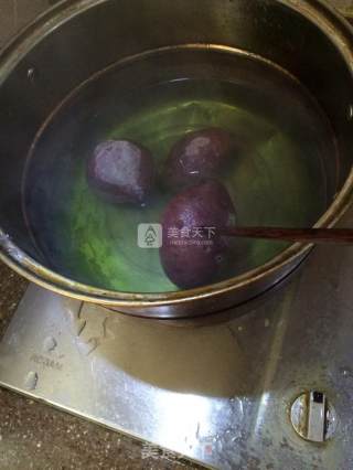 奶香紫薯豆沙包的做法步骤：5