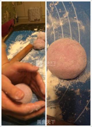 奶香紫薯豆沙包的做法步骤：18