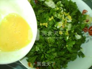 蒸茼蒿丸子的做法步骤：4