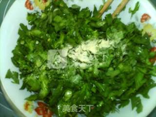 蒸茼蒿丸子的做法步骤：5