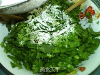 蒸茼蒿丸子的做法步骤：7