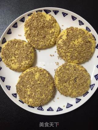 南瓜芝麻饼的做法步骤：8