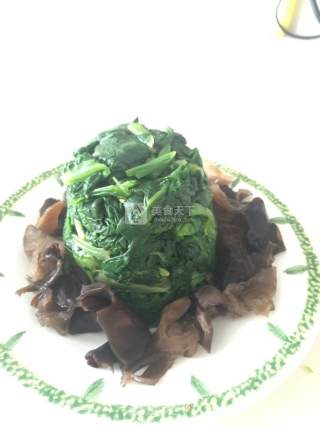 木耳菠菜的做法步骤：9