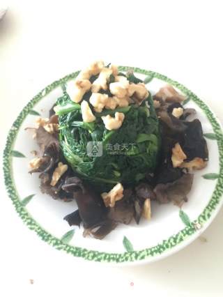 木耳菠菜的做法步骤：10