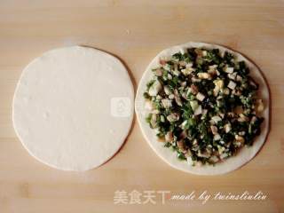 韭菜熟肉鸡蛋合子的做法步骤：9