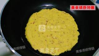 南瓜鸡蛋火腿煎饼的做法步骤：5