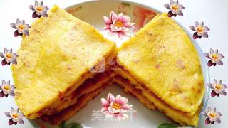 南瓜鸡蛋火腿煎饼的做法步骤：8