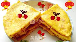 南瓜鸡蛋火腿煎饼的做法步骤：10
