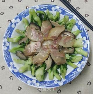 咸肉炒青菜苔的做法步骤：6