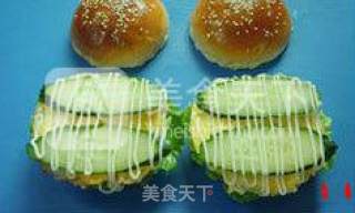 【学生汉堡】--- 给俩辛苦求学的孩子们一份能量的早餐主食的做法步骤：11