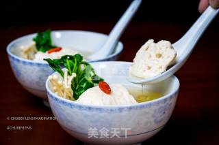 上汤鸡豆花的做法步骤：4