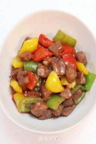 彩椒牛肉粒的做法步骤：14