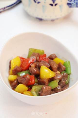 彩椒牛肉粒的做法步骤：15