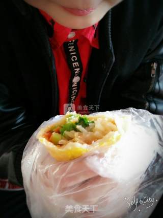 鸡蛋饼的做法步骤：4