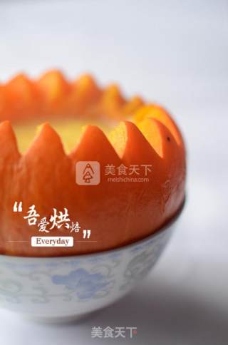 创意原盅南瓜蒸蛋的做法步骤：12